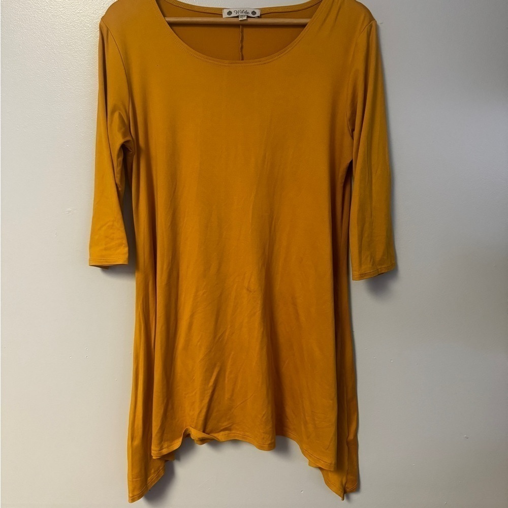 0424-34 Mustard Swing Dress